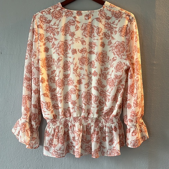 Lauren Ralph Lauren Floral Blouse L NWT - Picture 8 of 11